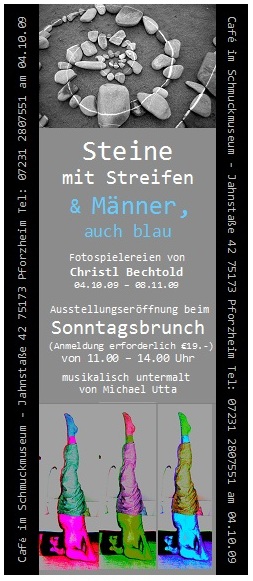 Flyer Ausstellung im Cafe im Schmuckmuseum Pforzheim